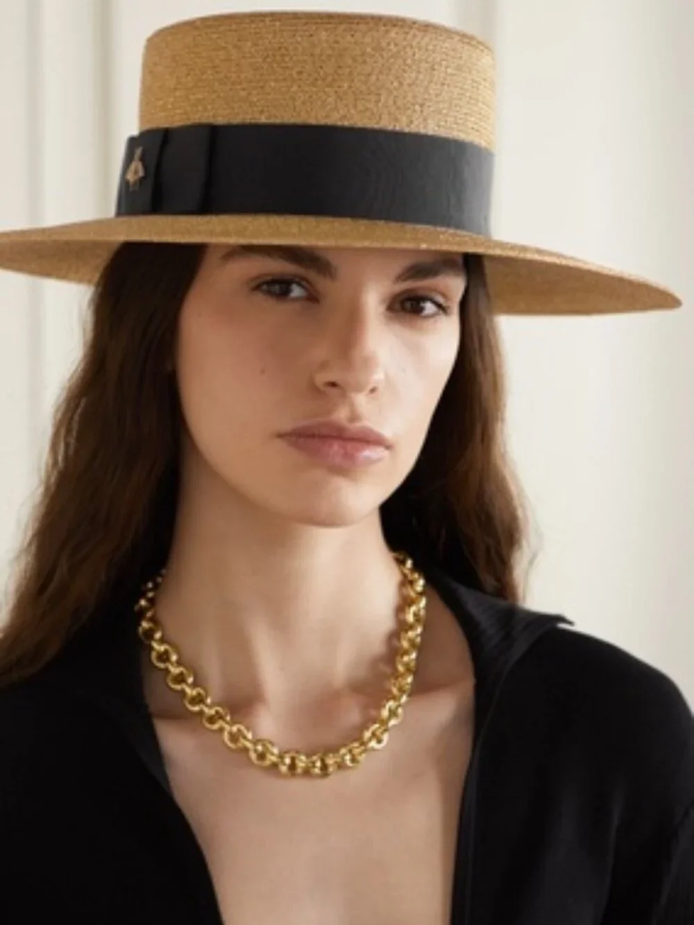 Gucci Gold Lame Bee Papier Hat